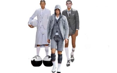 Thom Browne viste traje de chaqueta