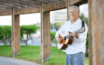 José Víctor Afonso y una guitarra
