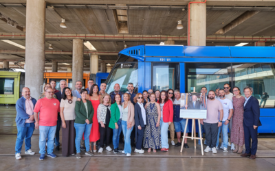 Metrotenerife homenajea a Ricardo Melchior con el vagón 101-01
